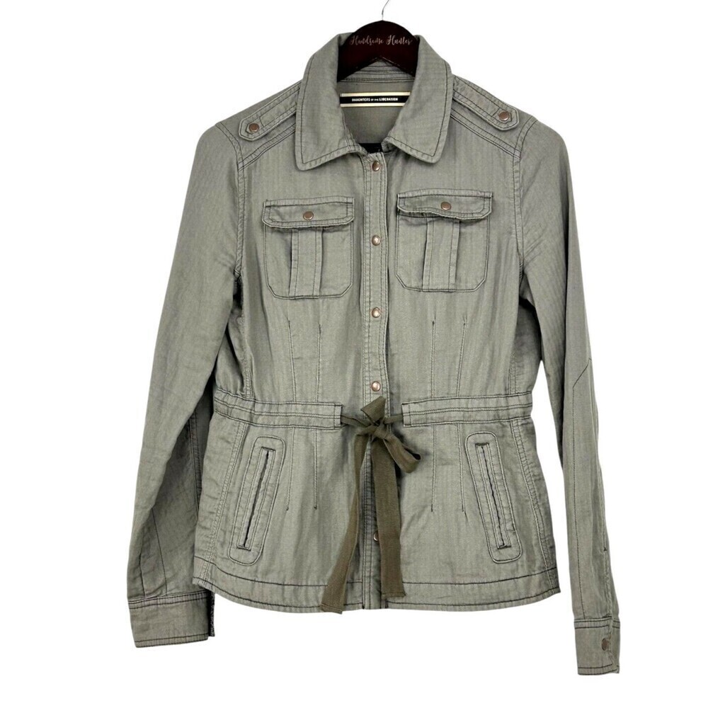 Anthropologie Daughters Of The Liberation Women 6 Jacket Utility Military Green